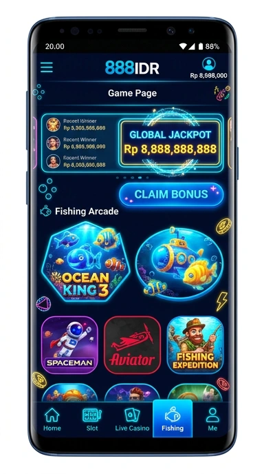 Pratinjau antarmuka 888idr — aplikasi APK resmi Android v3.2.7